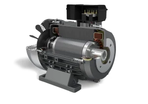 Vertical hollow shaft motors for precision control in industrial applications